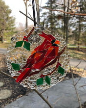 Load image into Gallery viewer, 3&quot; Cardinal Mosaic Sun Catcher