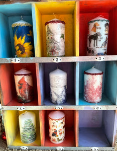 Pop-up Mosaic Candle 5”