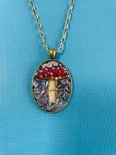 Load image into Gallery viewer, Red w/White Stem Mushroom Mosaic Jewelry