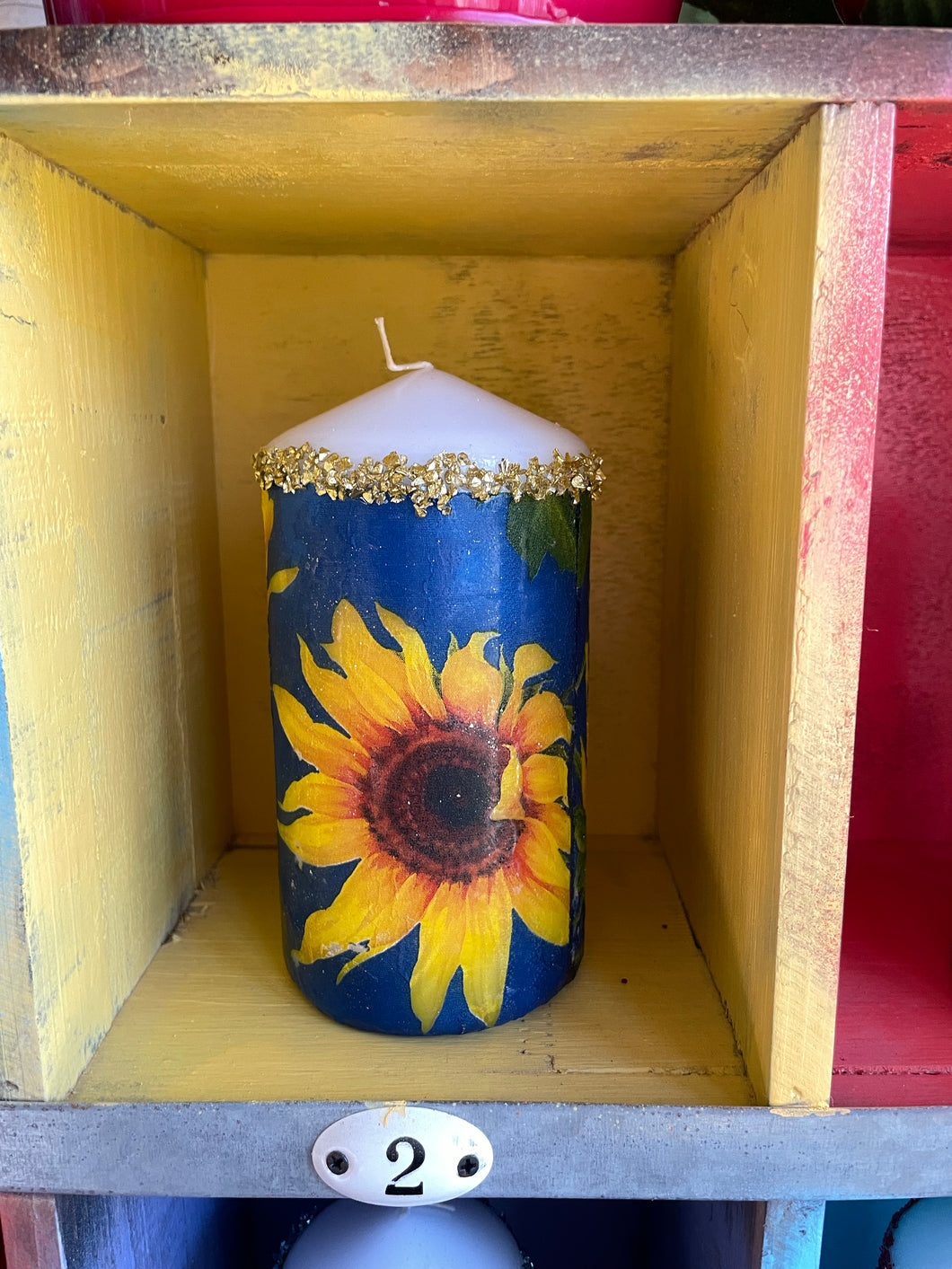 Pop-up Mosaic Candle 5”