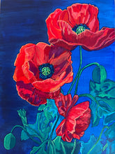 Load image into Gallery viewer, 3 Red Poppies
