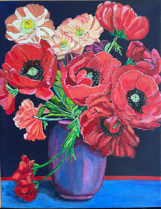 3 Red Poppies