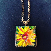 Load image into Gallery viewer, Square Sunflower Mosaic Jewelry