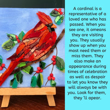 Load image into Gallery viewer, Mosaic Cardinal - Blue Background