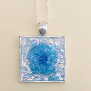 Blue Ice Flower Mosaic Jewelry