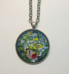 Flowers in a Vase Mosaic Jewelry