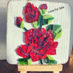 Mosaic Red Roses - Mini