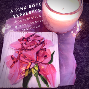 Mosaic Pink Rose - Mini
