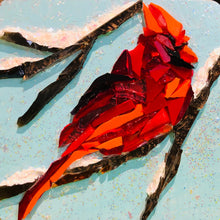 Load image into Gallery viewer, Mosaic Cardinal - Blue Background