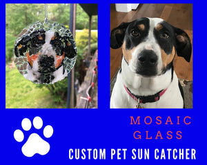 4.5” Custom Pet Mosaic Sun Catcher - Your Pet Sun Catcher