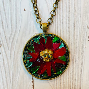 Poinsettia Mosaic Jewelry
