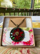 Load image into Gallery viewer, Poinsettia Mosaic Jewelry
